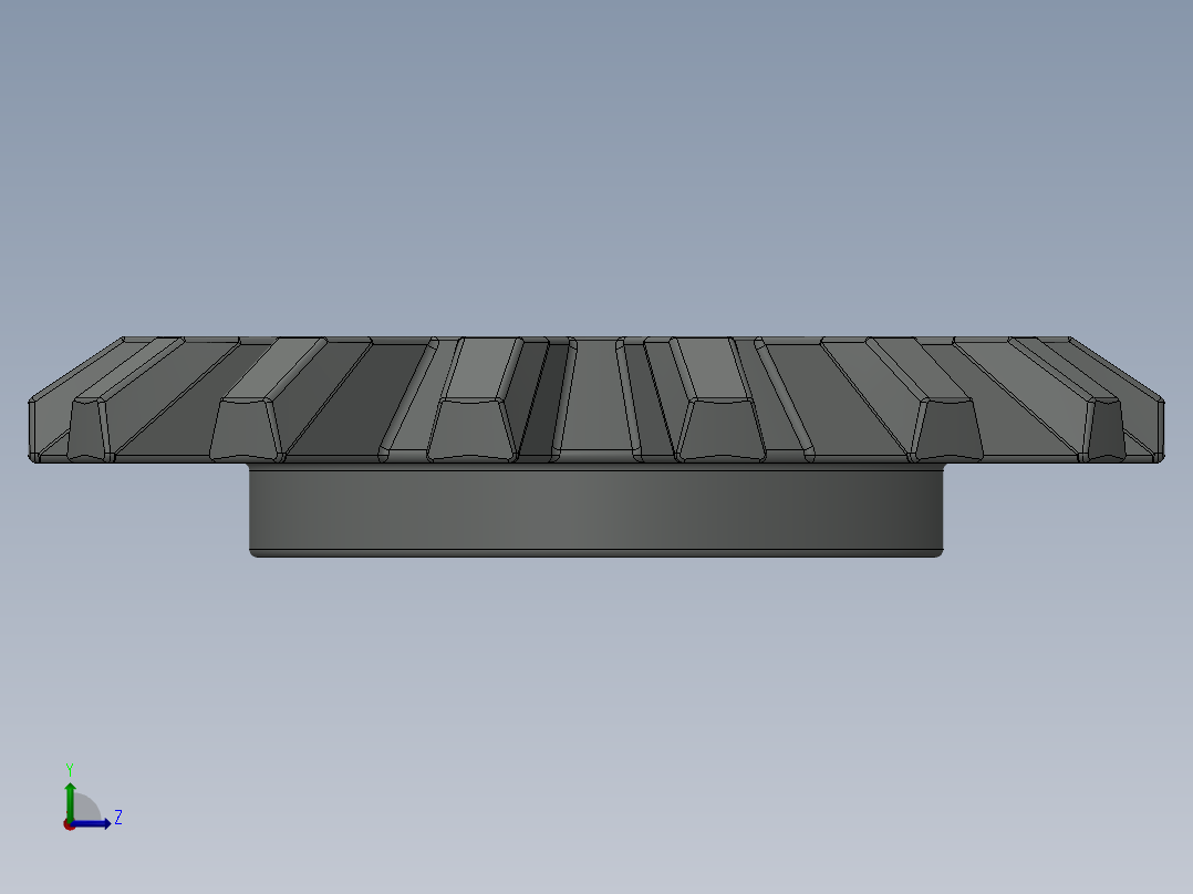 4143 OldGray Technic Gear 14 Tooth Bevel.SLDPRT左视图