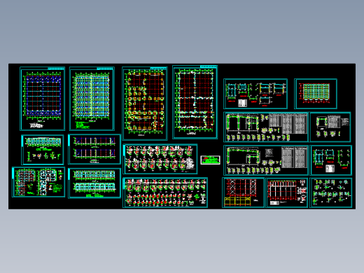 本田展厅建筑结构全图CAD