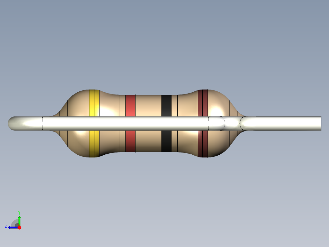 无源元件封装-RES-0.25W-V-CF右视图