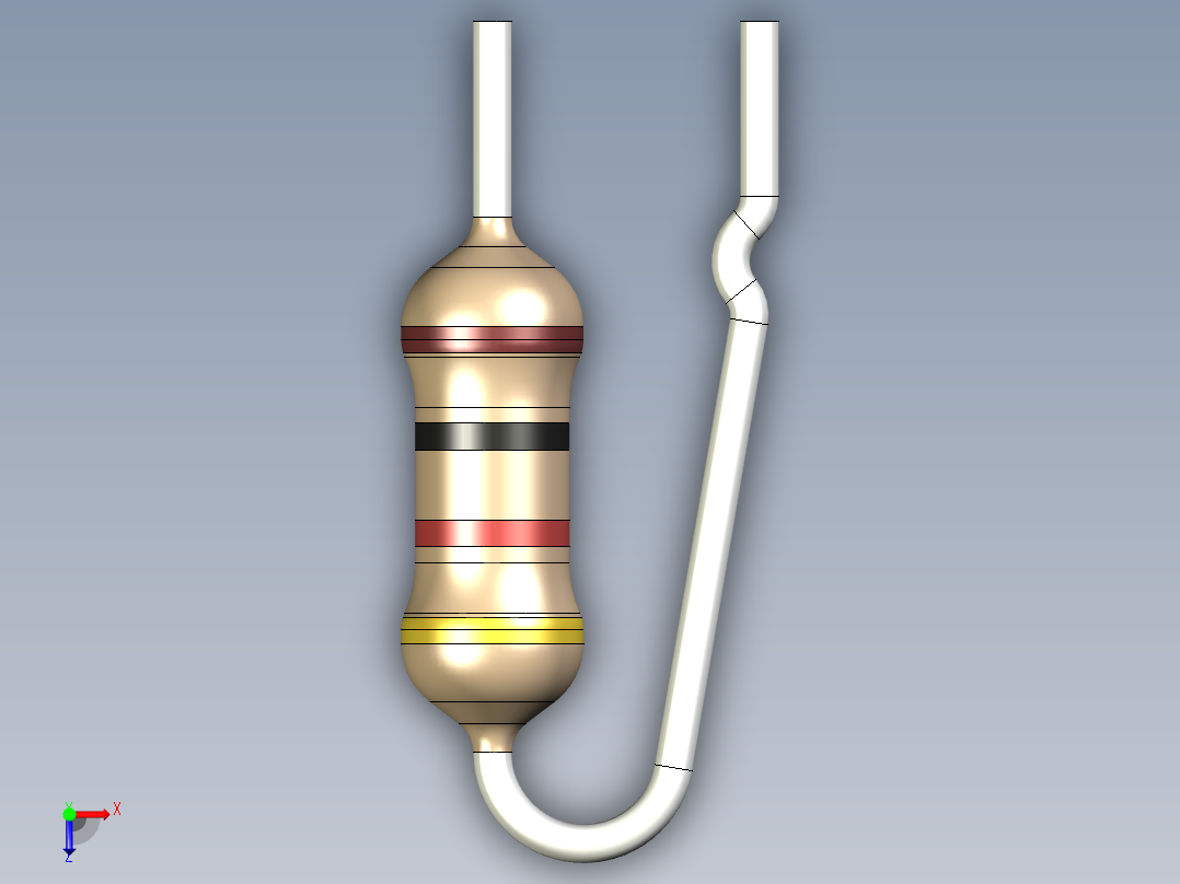无源元件封装-RES-0.25W-V-CF俯视图