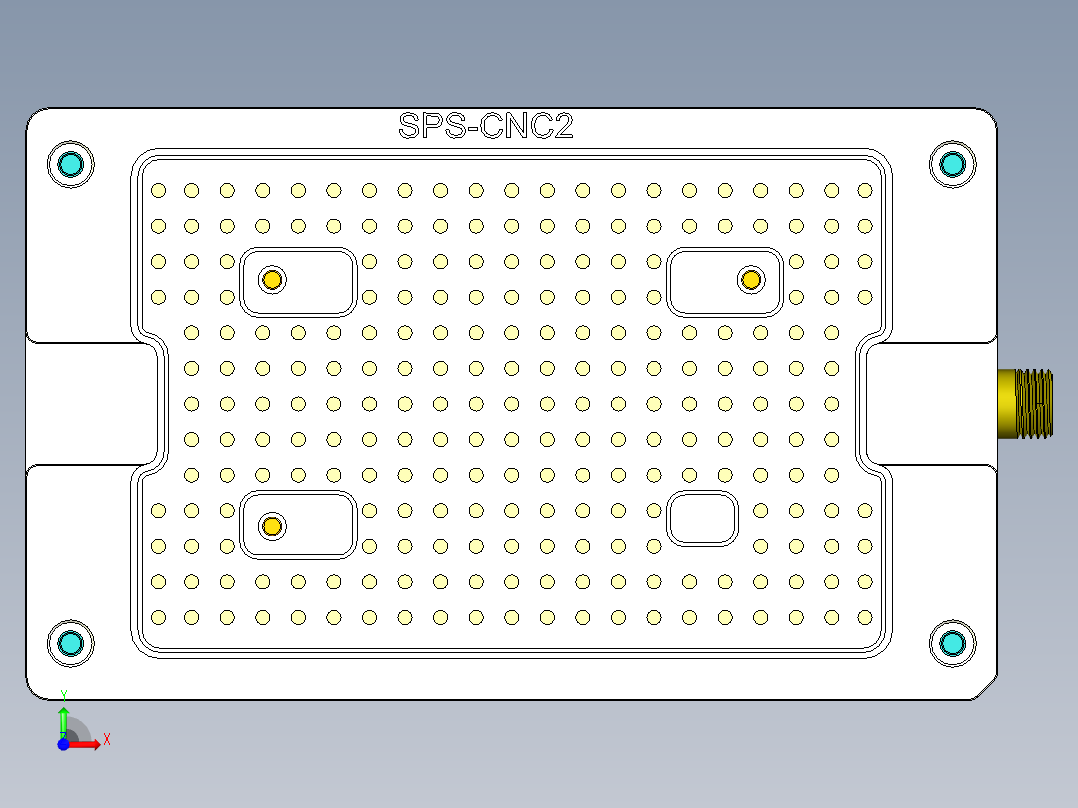 SPS-笔记本CNC工装夹具三维模型CNC2-0107前视图