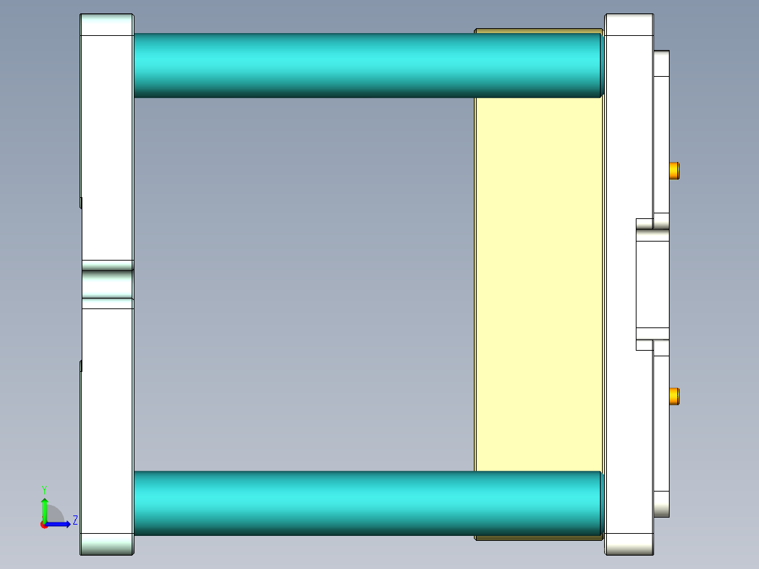 SPS-笔记本CNC工装夹具三维模型CNC2-0107左视图