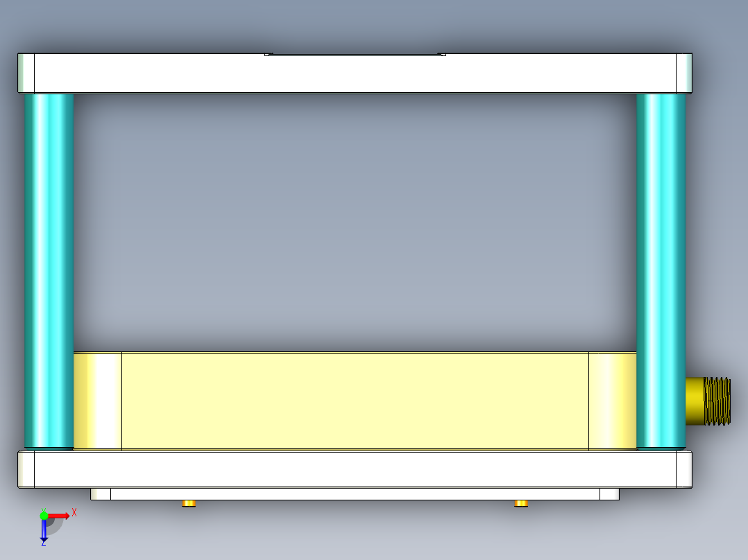 SPS-笔记本CNC工装夹具三维模型CNC2-0107俯视图