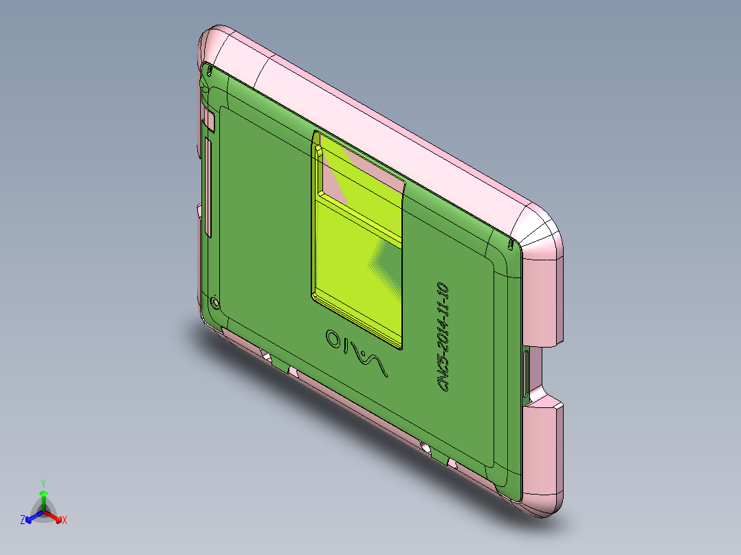 FONE-D笔记本CNC工装夹具三维模型-DAMO-0126主视图