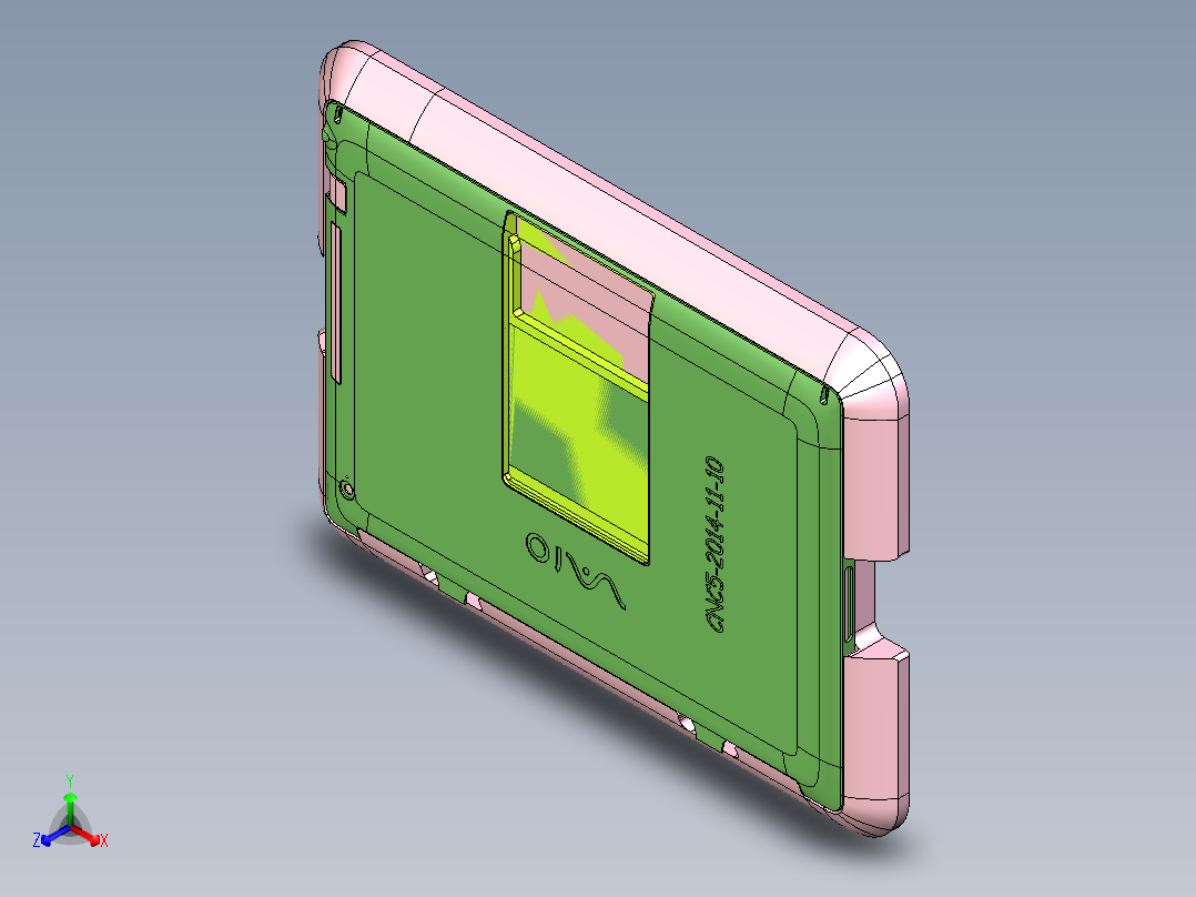 FONE-D笔记本CNC工装夹具三维模型-DAMO-0126正等轴测图