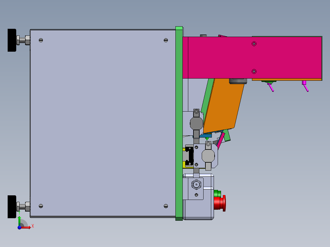 小长轴半自动压入设备sw20可编辑前视图