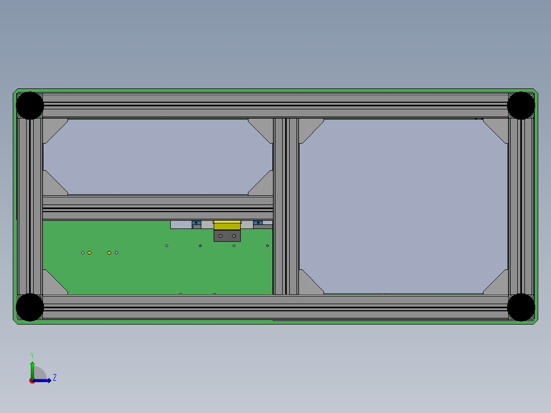小长轴半自动压入设备sw20可编辑左视图