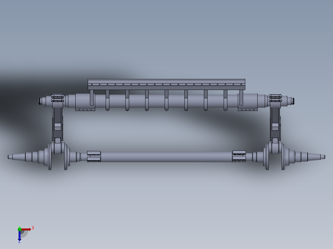 四连杆打纬机构俯视图