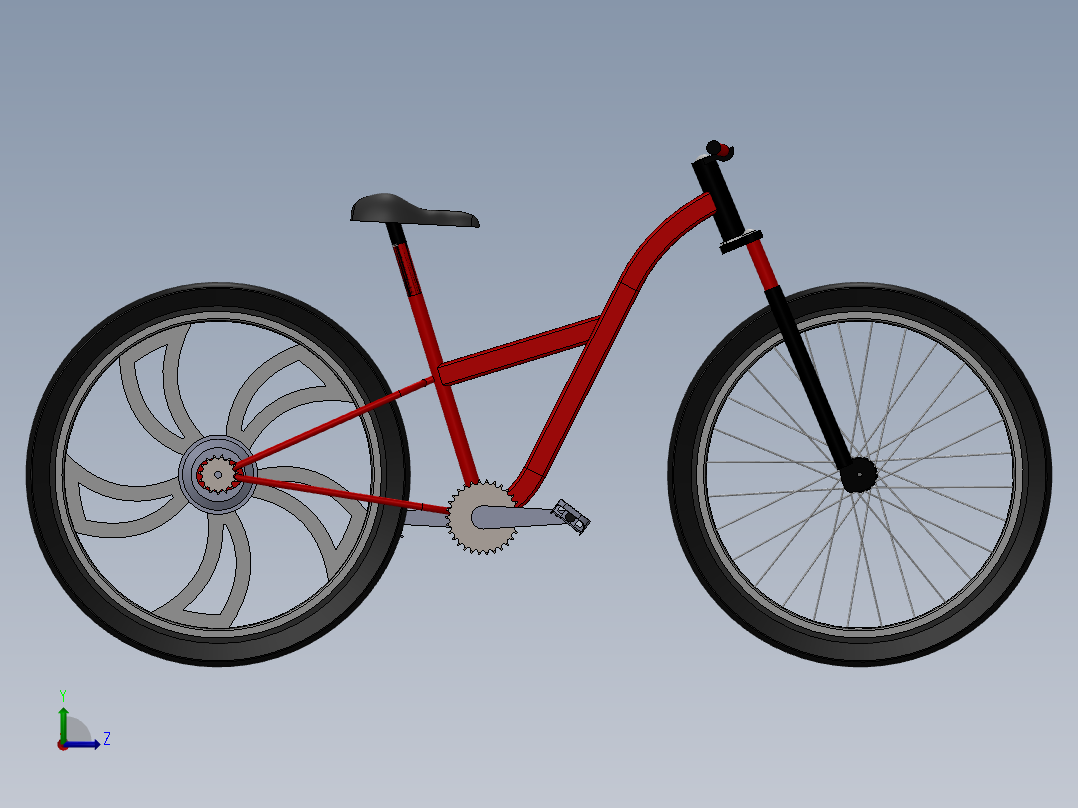 TC9电动自行车  sw24左视图