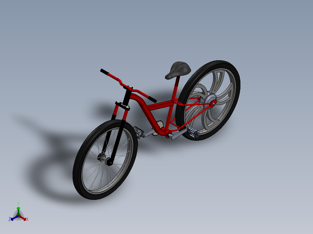 TC9电动自行车  sw24正等轴测图