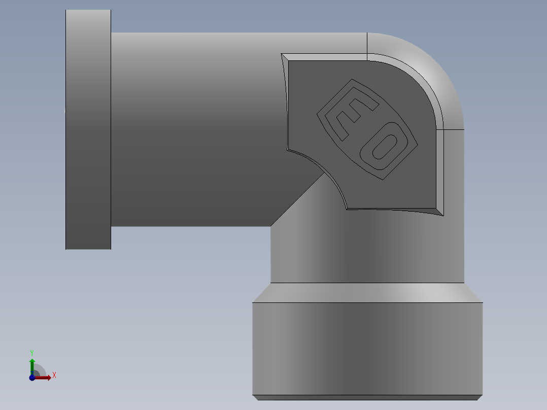 法兰接头、1DFS9-52-20前视图