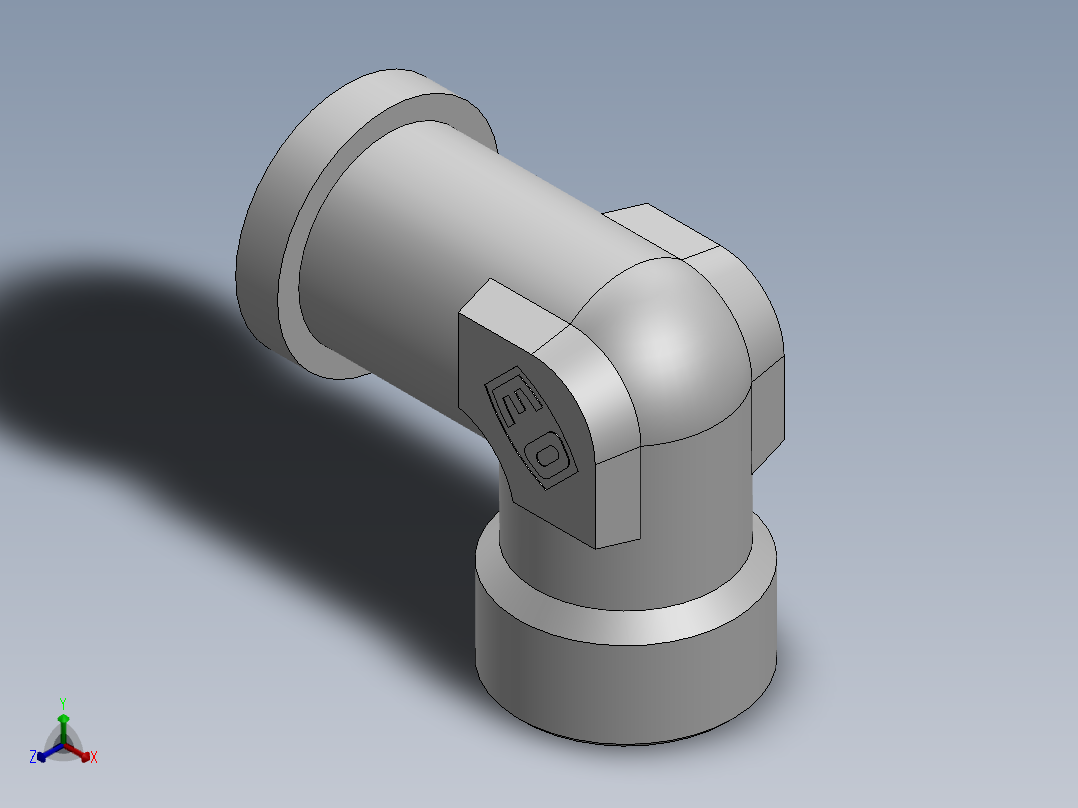 法兰接头、1DFS9-52-20正等轴测图