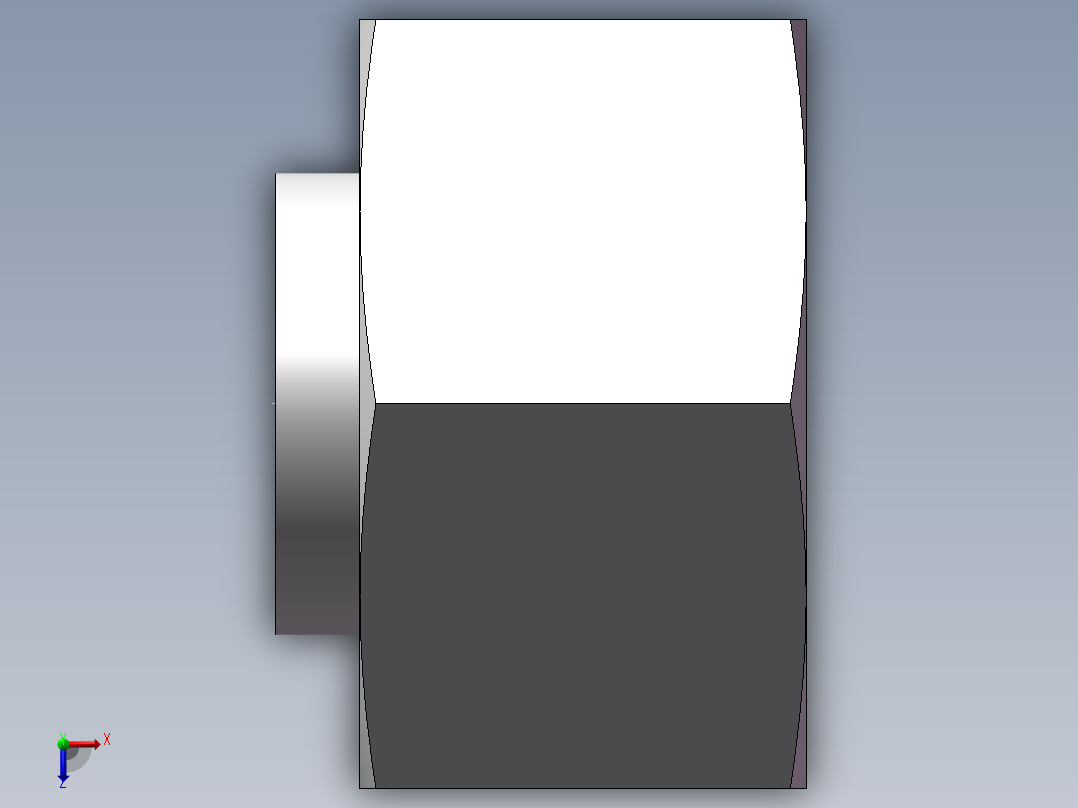 锥孔螺堵、9D-42俯视图