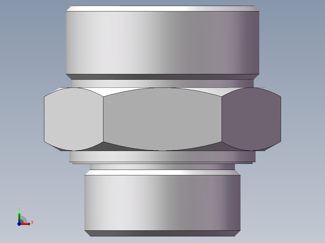 英制管螺纹ED密封、1DB-52-20WD非标前视图