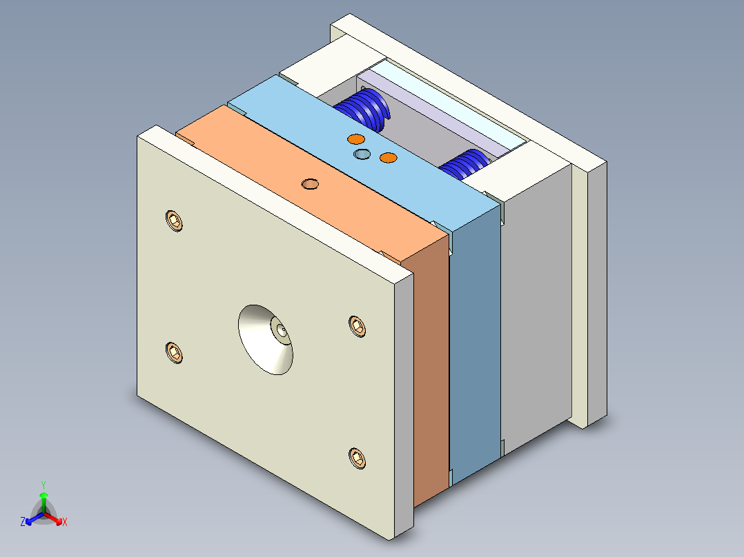 吸顶灯底座(两板模）