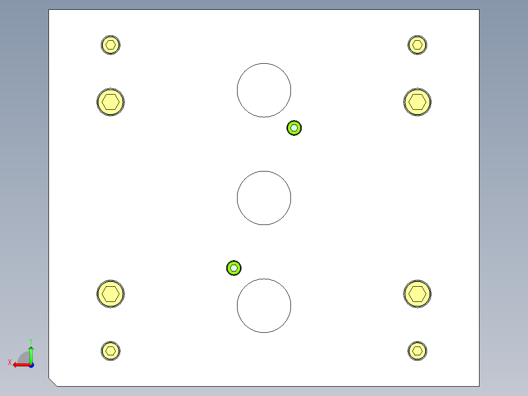 吸顶灯底座(两板模）后视图