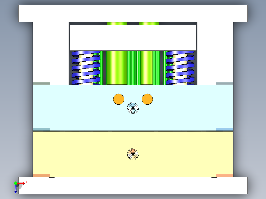 吸顶灯底座(两板模）俯视图