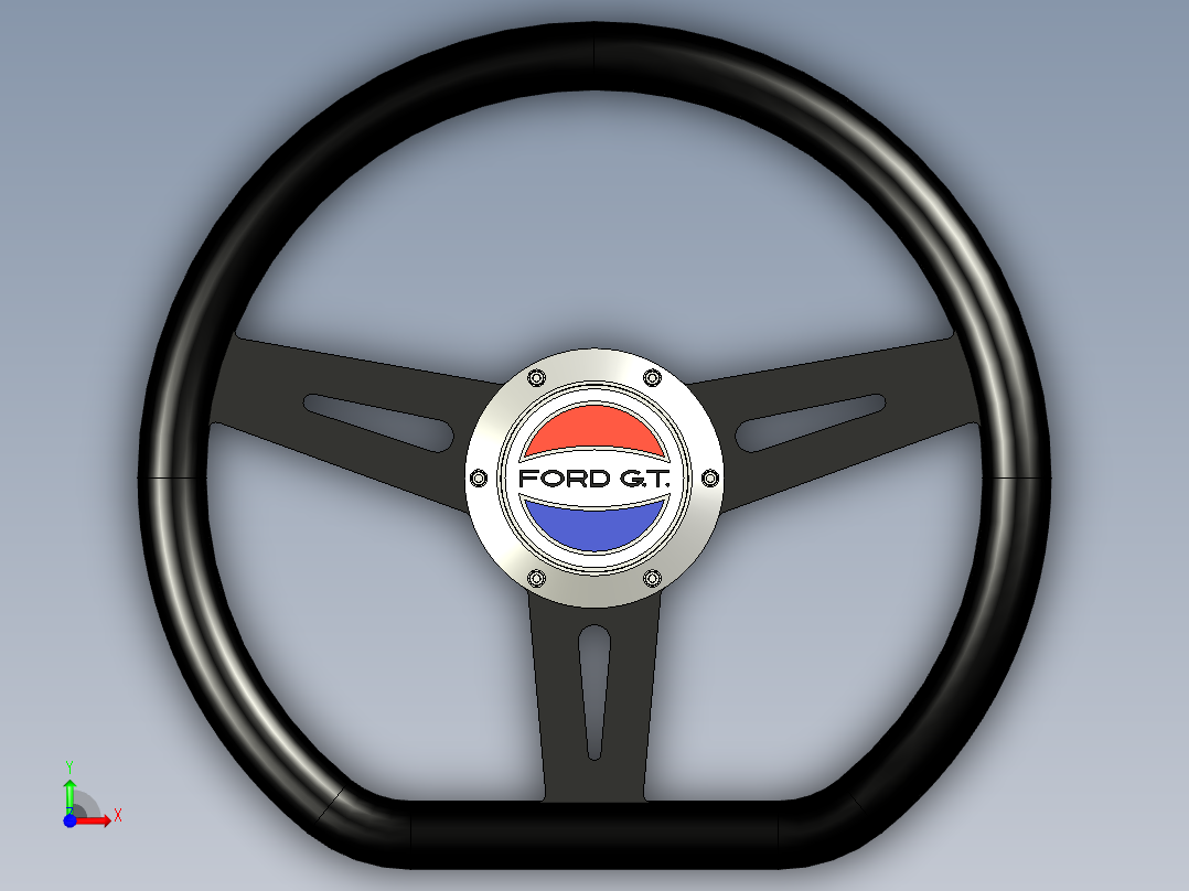 带 RCR 的 GT40 方向盘前视图