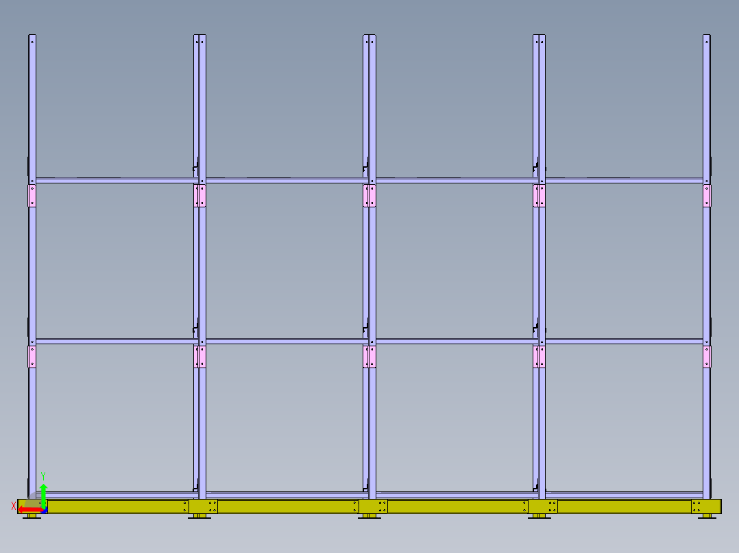 货架、仓库货架后视图