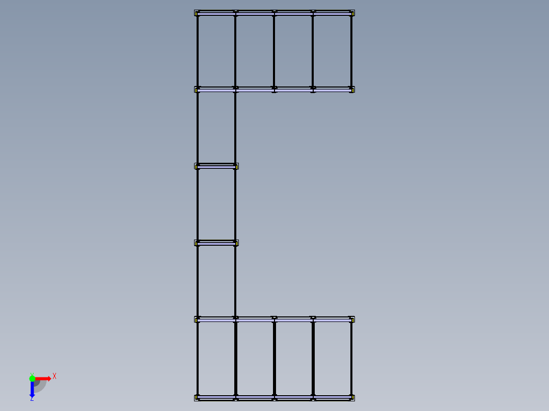货架、仓库货架俯视图