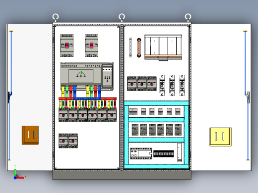 双电源刀开关plc控制柜前视缩略图