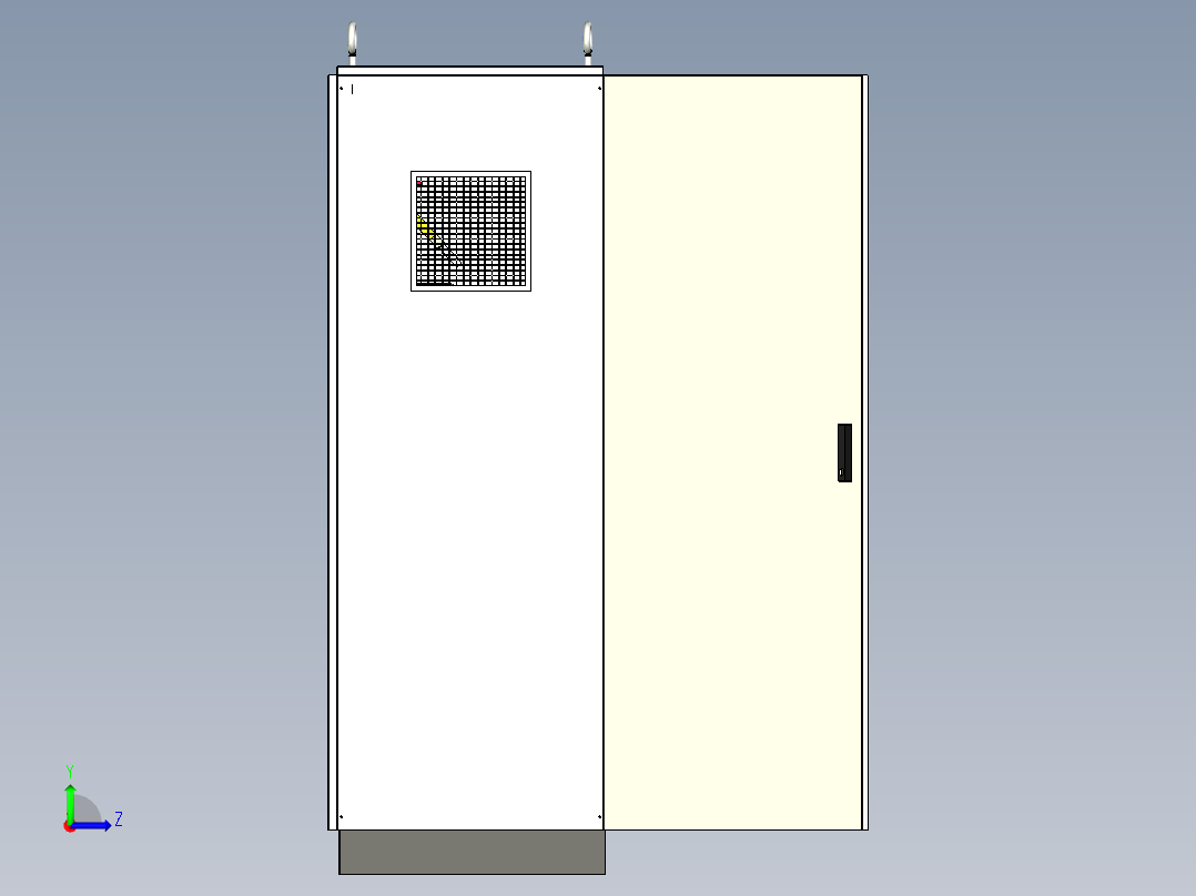 双电源刀开关plc控制柜左视图