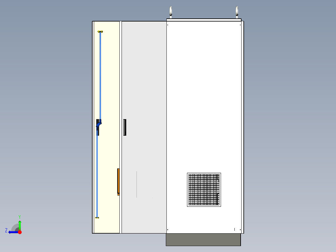 双电源刀开关plc控制柜右视图