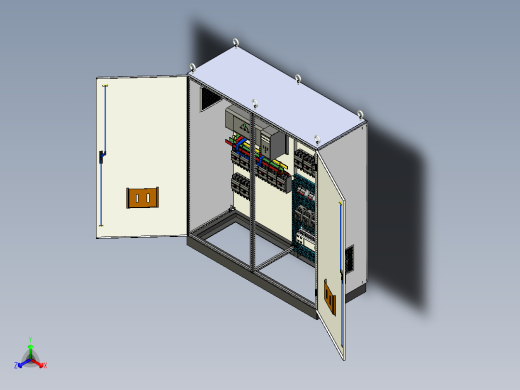 双电源刀开关plc控制柜正等轴测缩略图
