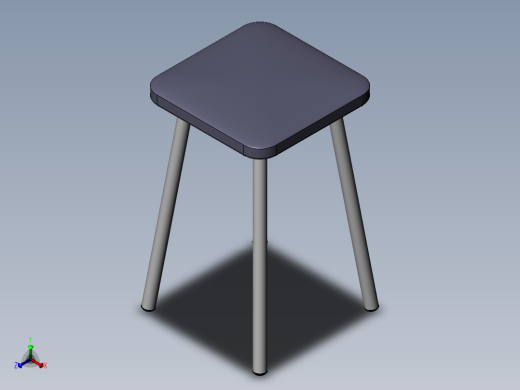 凳子正等轴测缩略图