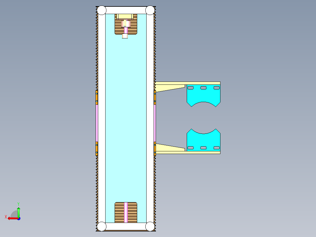 悬臂机械手后视图