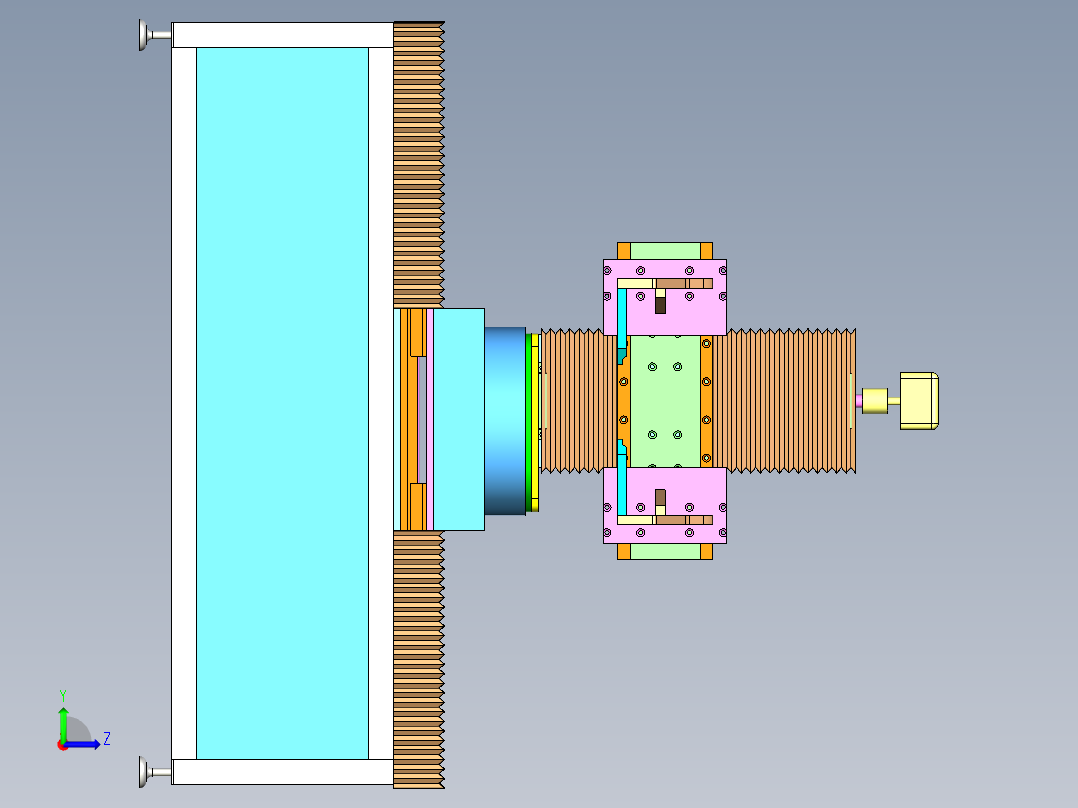 悬臂机械手左视图