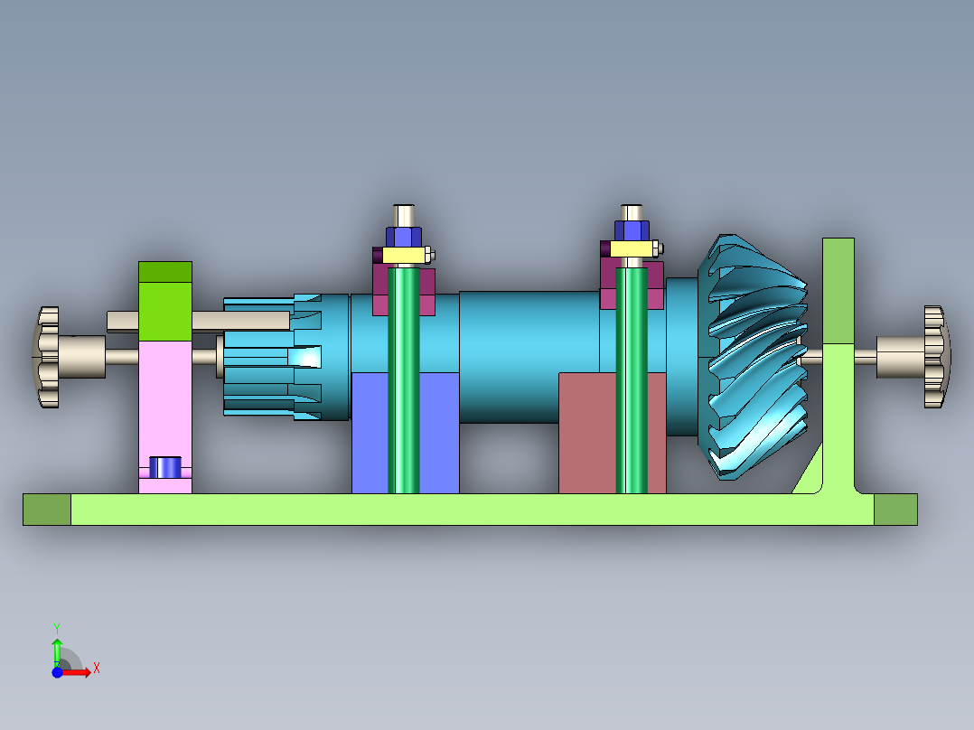 铣花键夹具前视图