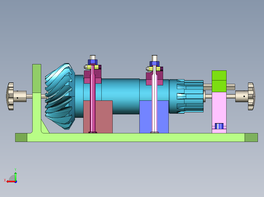 铣花键夹具后视图