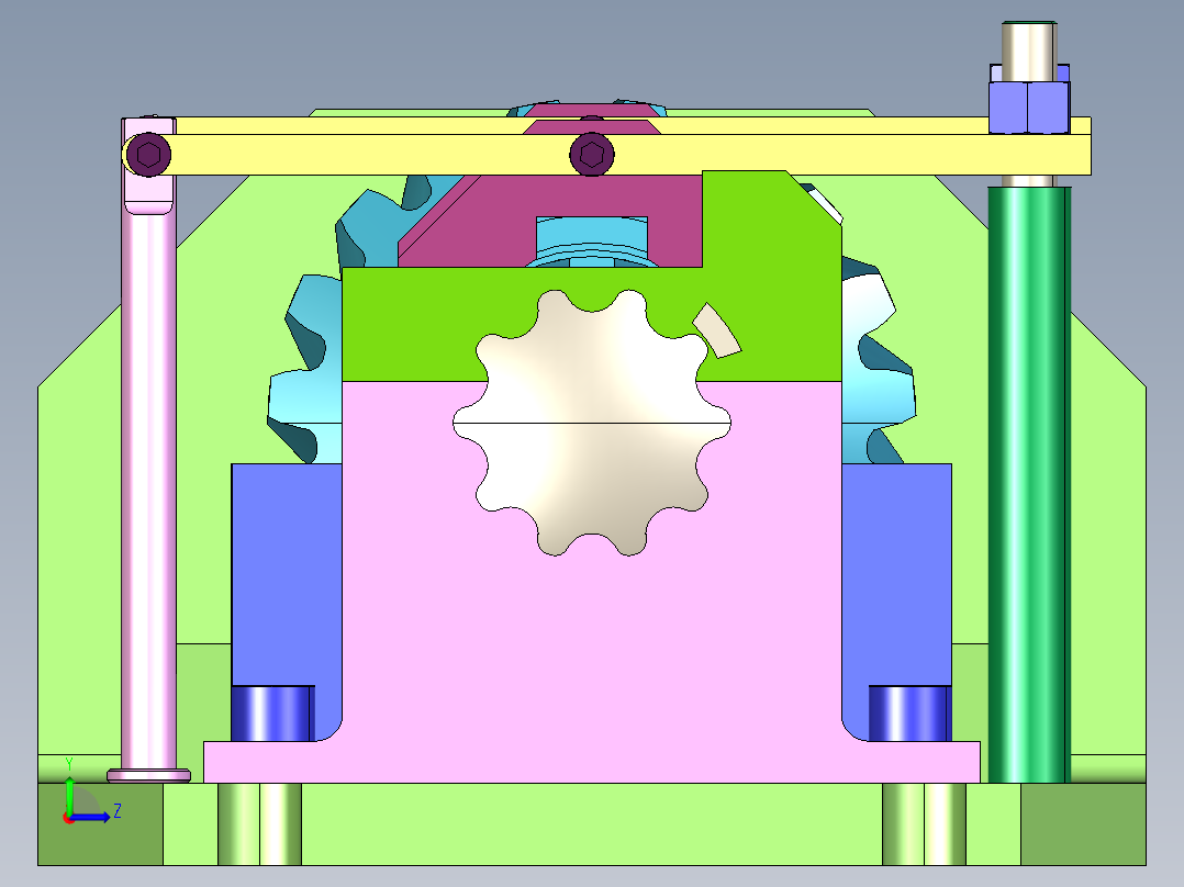 铣花键夹具左视图