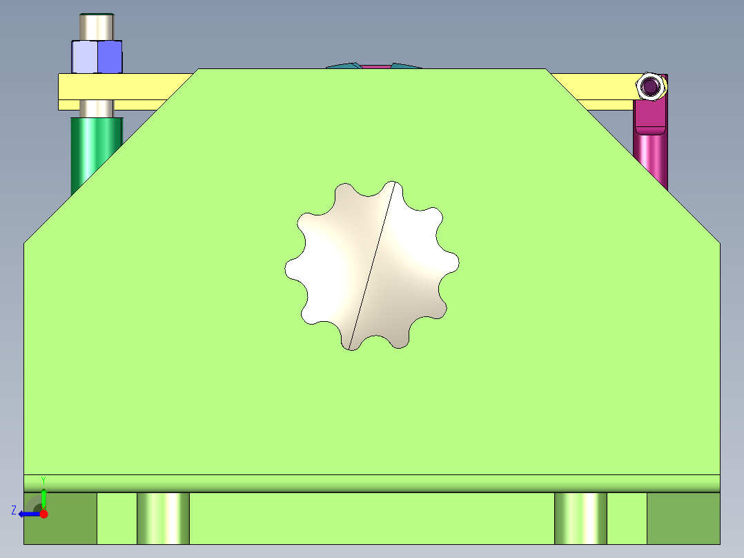 铣花键夹具右视图