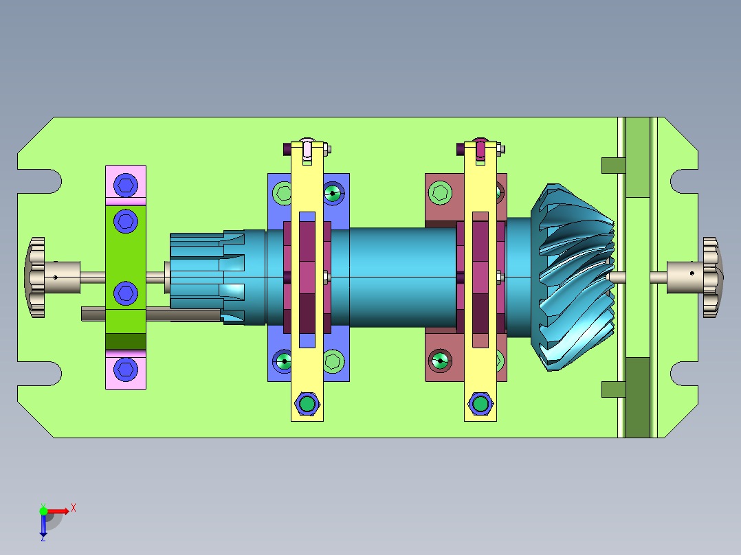 铣花键夹具俯视图