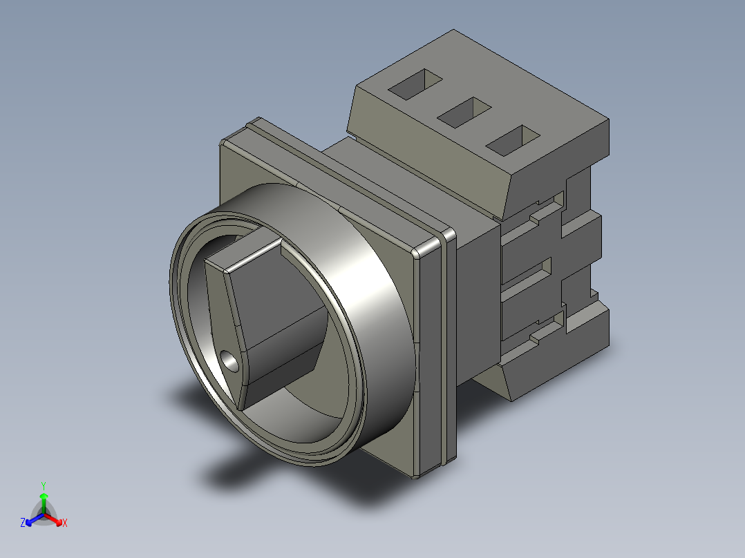 ST05-负载断路开关GLD11-25格磊-A-A-A1正等轴测图