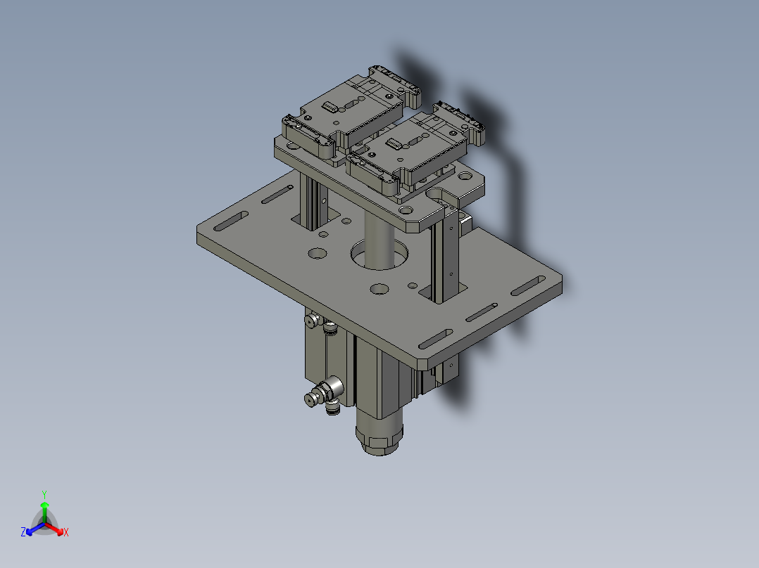 治具顶升机构正等轴测图