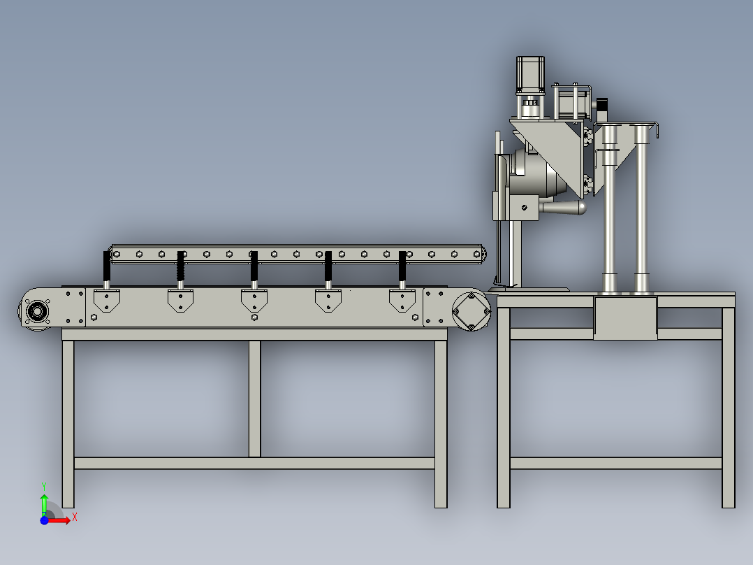 用于服装加工的裁布机前视图