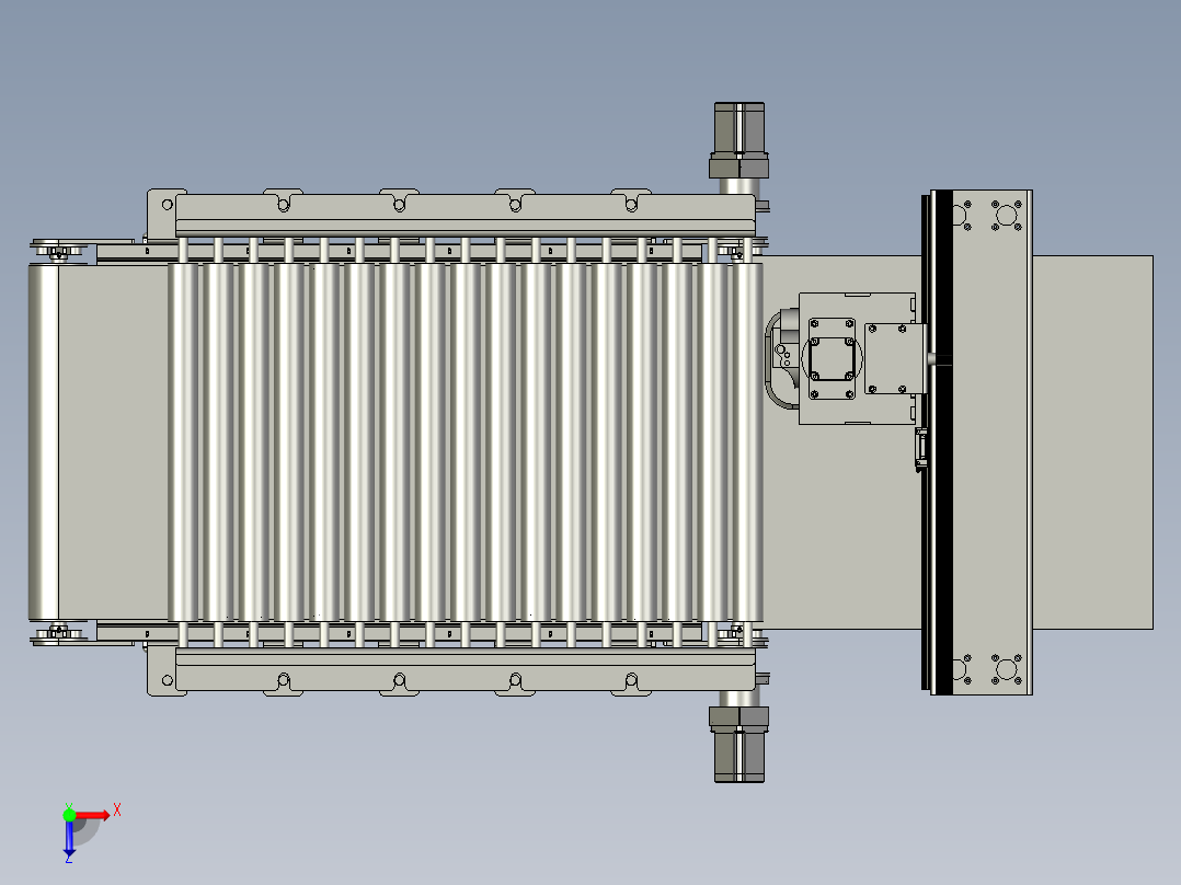 用于服装加工的裁布机俯视图