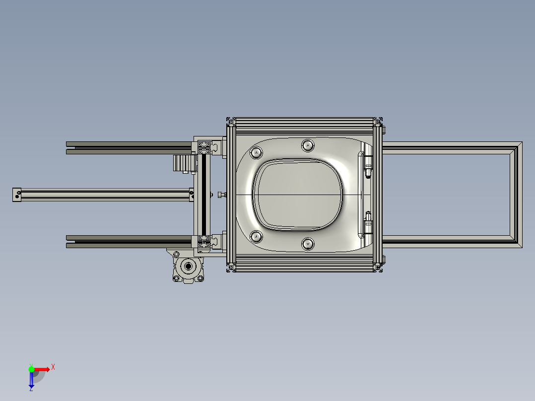 电动控制自动装卸货架俯视图