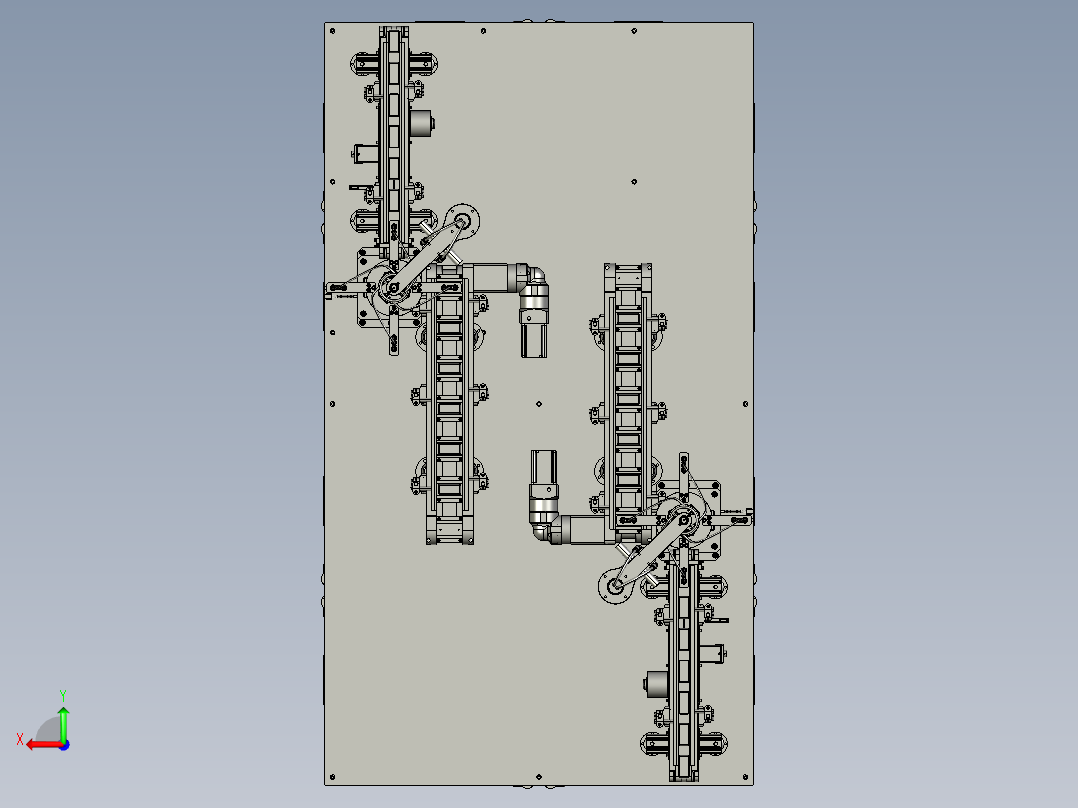 回转体转运机械手后视图