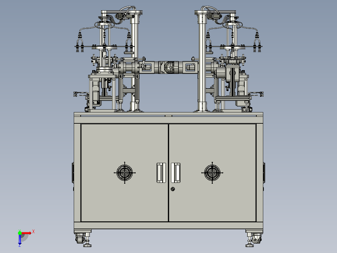 回转体转运机械手俯视图