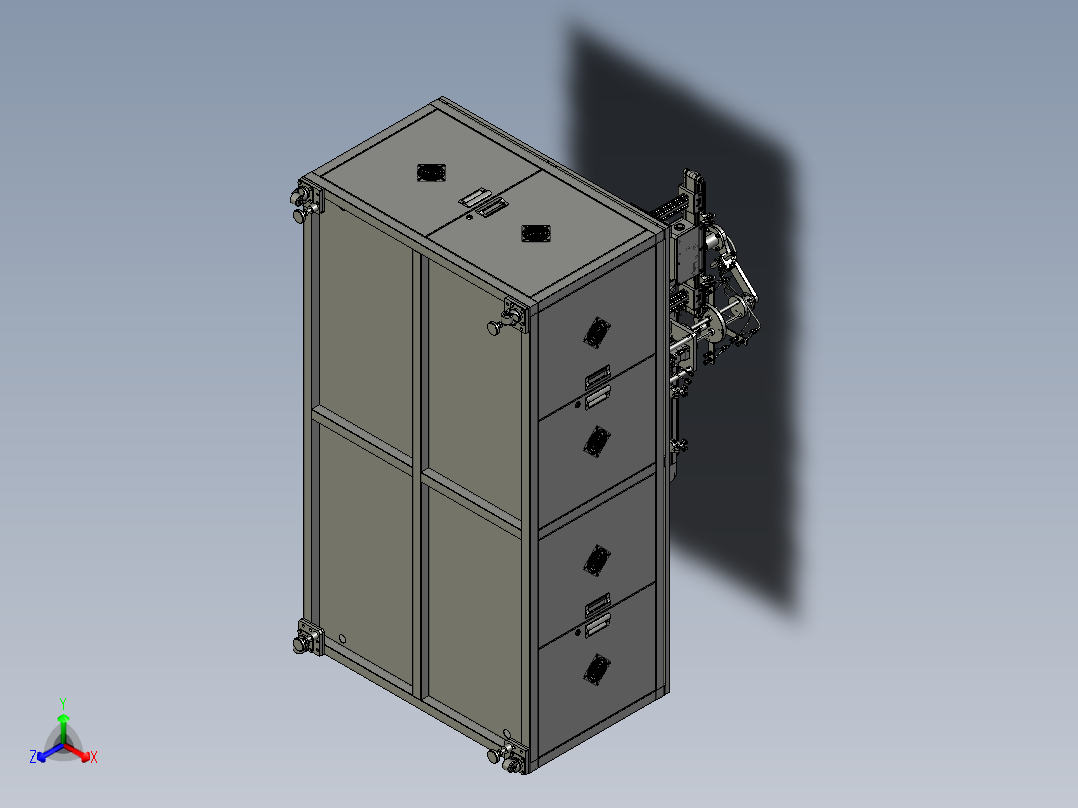 回转体转运机械手正等轴测图