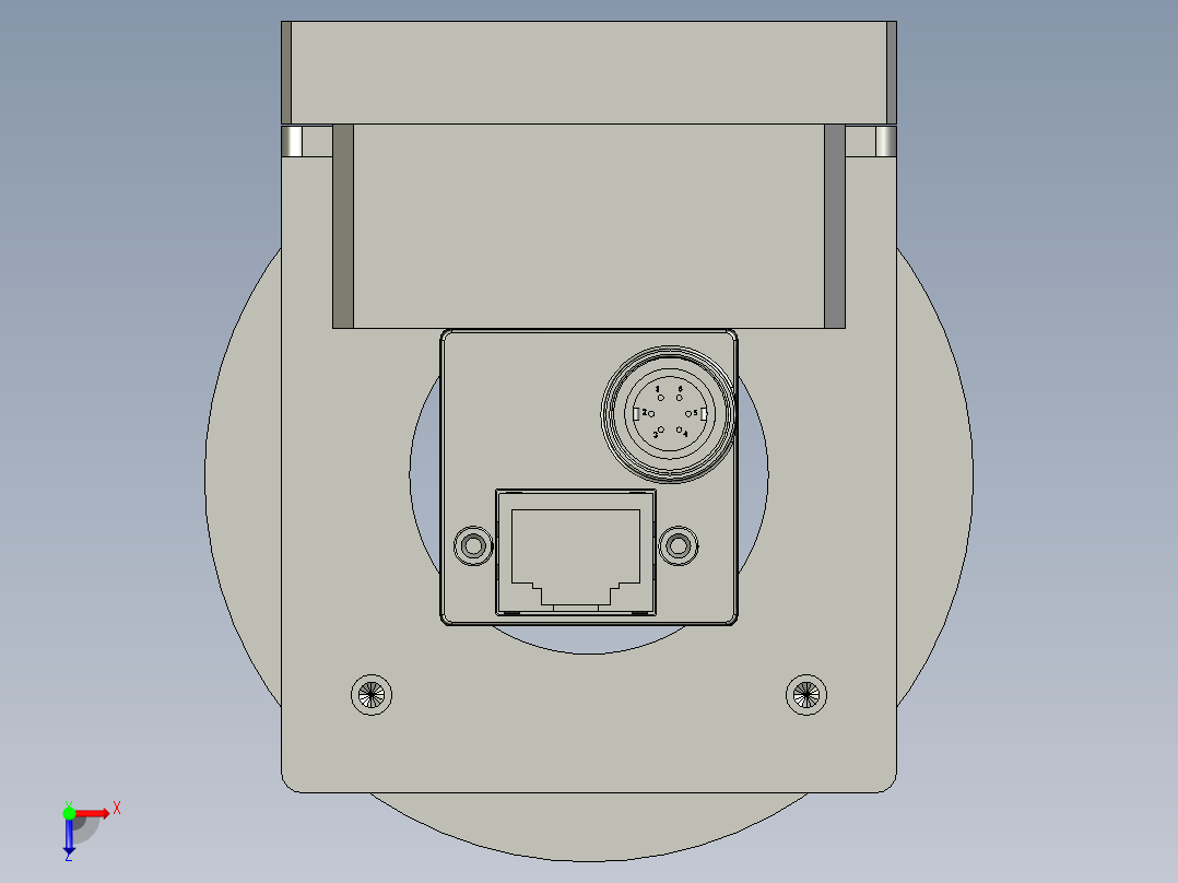 CCD相机组俯视图