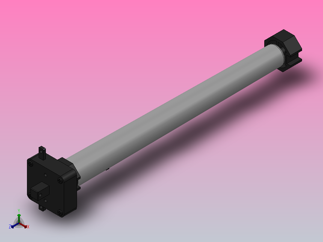 45系列[DLTN45M-20-1]管状电机正等轴测图