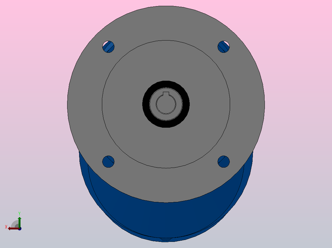RXF67ZP斜齿轮减速机RXF67-1.6-M1-P80-Φ160后视图