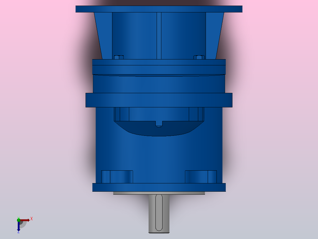 RXF67ZP斜齿轮减速机RXF67-1.6-M1-P80-Φ160俯视图