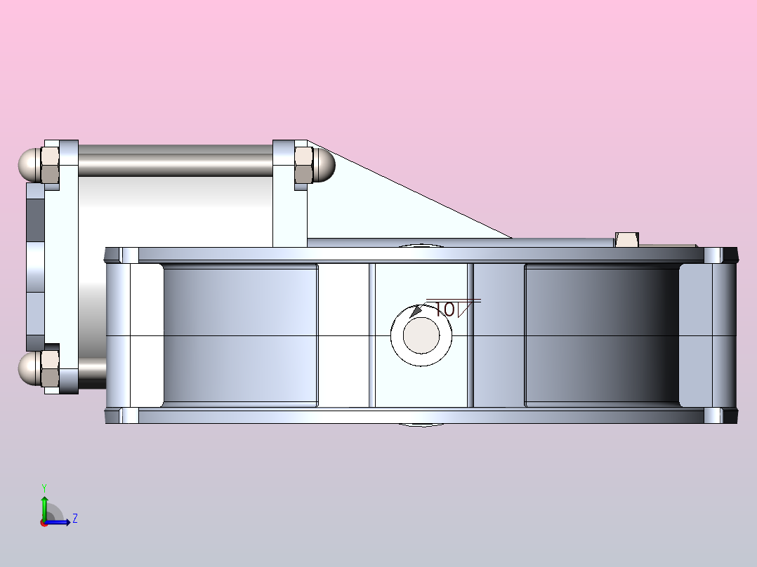 WAM蝶阀V2FS200左视图