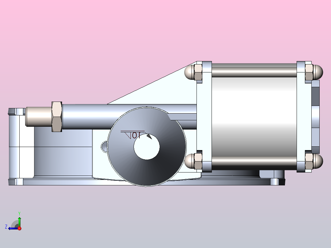 WAM蝶阀V2FS200右视图